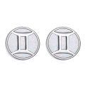 wholesale 925 Sterling Silver Twin Rings Wholesale Earrings With Opal Inlay-0-0
