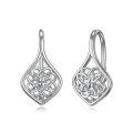wholesale 925 Sterling Silver Celtic Knot Drop Earrings With Intricate Weaving Design-0-0