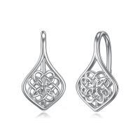 wholesale 925 Sterling Silver Celtic Knot Drop Earrings With Intricate Weaving Design-Celtic Knot B