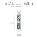 TOUPOP Silver Butterfly Urn Necklace with Stone-0-3