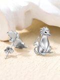 wholesale 925 Sterling Silver Dragon Stud Earrings - Halloween  Ideas-0-2