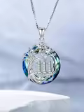 TOUPOP 925 Sterling Silver Tree Of Life Angel Number Necklace Birthstone Jewelry-0-3
