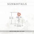 wholesale 925 Sterling Silver Rose Flower Faith Drop Earrings Rose Gold Plated Cubic Zirconia-0-3