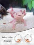 wholesale 925 Sterling Silver Rose Gold Axolotl Huggie Hoop Earrings for Women-0-5