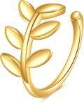 wholesale Gold Leaf Design Non-Piercing Ear Wrap Ring for Women-0-0