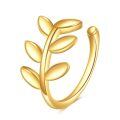wholesale 14k Gold Leaf Ring With Elegant Plant Design-0-0
