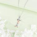 wholesale 925 Sterling Silver Golf Player Pendant Necklace - Elegant 24mm Lightweight Jewelry Gift for Golf Lovers-0-1