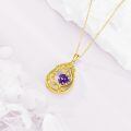 wholesale 925 Sterling Silver Heart Pendant Necklace Wholesale Gold Plated-0-68