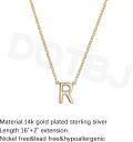 wholesale 14K Gold Plated 925 Sterling Silver A B E L R Tiny Letter Choker Necklace-0-4