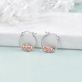 wholesale 925 Sterling Silver Sloth Charm Hoop Earrings  for Women-0-1