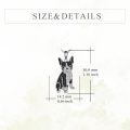 wholesale 925 Sterling Silver French Bulldog Pendant Necklace Wholesale With Black White Stones-0-3