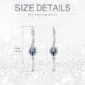 wholesale 925 Sterling Silver Blue Moss Agate Mermaid Tail Drop Dangle Earrings for Women and Girls-0-4