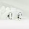 wholesale 925 Sterling Silver Blue Larimar Huggie Hoop Earrings Wholesale with Intricate Design-0-12