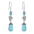 wholesale 925 Sterling Silver Drop Earrings With Turquoise Butterfly Charm For Women-0-0