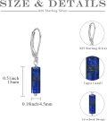 wholesale  925 Sterling Silver Lapis Lazuli Leverback Earrings, Hypoallergenic Dangle Earrings for Sensitive Skin, Gift for Women-0-5