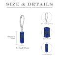 wholesale  925 Sterling Silver Lapis Lazuli Leverback Earrings, Hypoallergenic Dangle Earrings for Sensitive Skin, Gift for Women-0-5