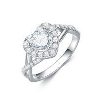 TOUPOP 18K Gold Plated Sterling Silver Moissanite Rings-undefined