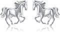 wholesale 925 Sterling Silver Horse Stud Earrings Animal s for Women-0-0