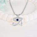 wholesale 925 Sterling Silver Evil Eye Pendant Necklace with Blue Stone - Egyptian Style Protection s for Men & Women-0-2