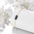 wholesale 14K Gold Freshwater Black Pearl Anklet for Women-0-1