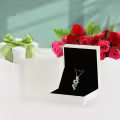TOUPOP Sterling Silver Emerald May Birthstone Rose Flower Necklace For Sister-0-5