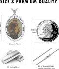 wholesale 925 Sterling Silver 925 Saint Anthony Prayer for Us Religious Medal Necklace Pendant-0-4