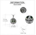 wholesale Sterling Silver Abalone Opal Tree of Life Urn Necklace for Ashes-0-10