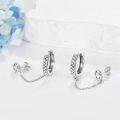 wholesale 925 Sterling Silver Chain Gear Studs: Gothic Punk Style Earings for Women & Men-0-5