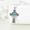 wholesale 925 Sterling Silver Celtic Knot Clover Heart Cross Necklace for Women Girls Vintage Irish s-0-3