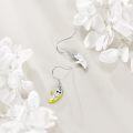 wholesale 925 Sterling Silver Cool Banana Drop Earrings with Yellow Enamel and Sunglasses Charm-0-1