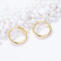 wholesale 14K Gold Round Hoop Earrings for Women - Shiny Polished Lightweight 12-50mm-0-1