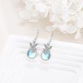 wholesale 925 Sterling Silver Blue Opal Phoenix Teardrop Dangle Earrings-0-2
