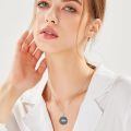 wholesale 925 Sterling Silver Taurus Zodiac Pendant Necklace Lab Created Moissanite Star Platinum Plated-0-4