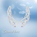wholesale 925 Sterling Silver Celtic Knot Ear Climber Earrings for Women-0-2