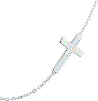 wholesale 925 Sterling Silver Heart Cross Ekg Necklace-Sideway Cross-Sideway Cross
