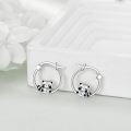 wholesale 925 Sterling Silver Raccoon Animal Design Huggie Hoop Earrings for Sensitive Ears-0-4