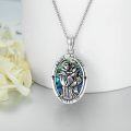 wholesale 925 Sterling Silver St. Anthony Pendant with Abalone Shell and Crosses on 30 Chain-0-1
