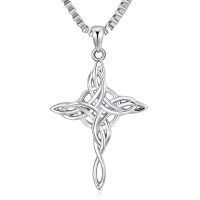 wholesale 925 Sterling Silver Celtic Knot Star Pendant Necklaces for Men & Women-C