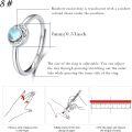wholesale 925 Sterling Silver Moonstone Celtic Knot Open Band Ring - Elegant  for Her-0-3