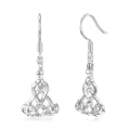 TOUPOP 925 Sterling Silver Celtic Knot Dangle Drop Earrings Irish Jewelry Gifts-0-0