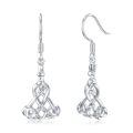 TOUPOP 925 Sterling Silver Celtic Knot Dangle Drop Earrings Irish Jewelry Gifts-0-0