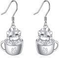 wholesale 925 Sterling Silver Cup and Dragon Charm Drop Earrings for Women-0-0
