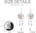 wholesale Sterling Silver Synthetic Moonstone Dream Catcher Dangle Earrings for Women Wife Mom Girls Birthday Gifts-0-36