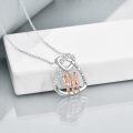 wholesale 925 Sterling Silver Infinity Heart Three Sisters Friendship Pendant Necklace for Women Girls Gifts-0-2
