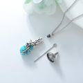 wholesale 925 Sterling Silver Turquoise Dragonfly Cremation Pendant Keepsake Urn Necklace for Ashes Memory Jewelry-0-2