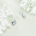 wholesale 925 Sterling Silver Black Cat Moonstone Drop Earrings-0-2