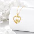 wholesale 14K Gold Peace Sign Musical Instrument Pendant Necklace for Women and Girls-0-1