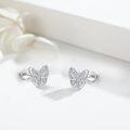 wholesale 925 Sterling Silver Multi-Color Crystal Butterfly Stud Earrings for Women and Girls-0-1