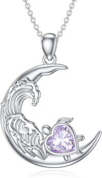 wholesale 925 Sterling Silver Turquoise Ocean Turtle Pendant Necklace Jewelry Gift for Women-June