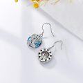 wholesale TOUPOP Tree Of Life Initial Earrings 925 Sterling Silver A-z Letter Drop Dangle Earrings Blue Circle Crystal Jewelry Birthday Christmas Gifts For Women Her Girlfriend Mom -0-4